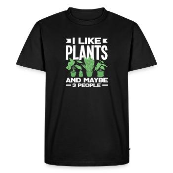 I like plants funny plant lovers - Men's Premium Organic T-Shirt - black - Front - Nico (187cm)