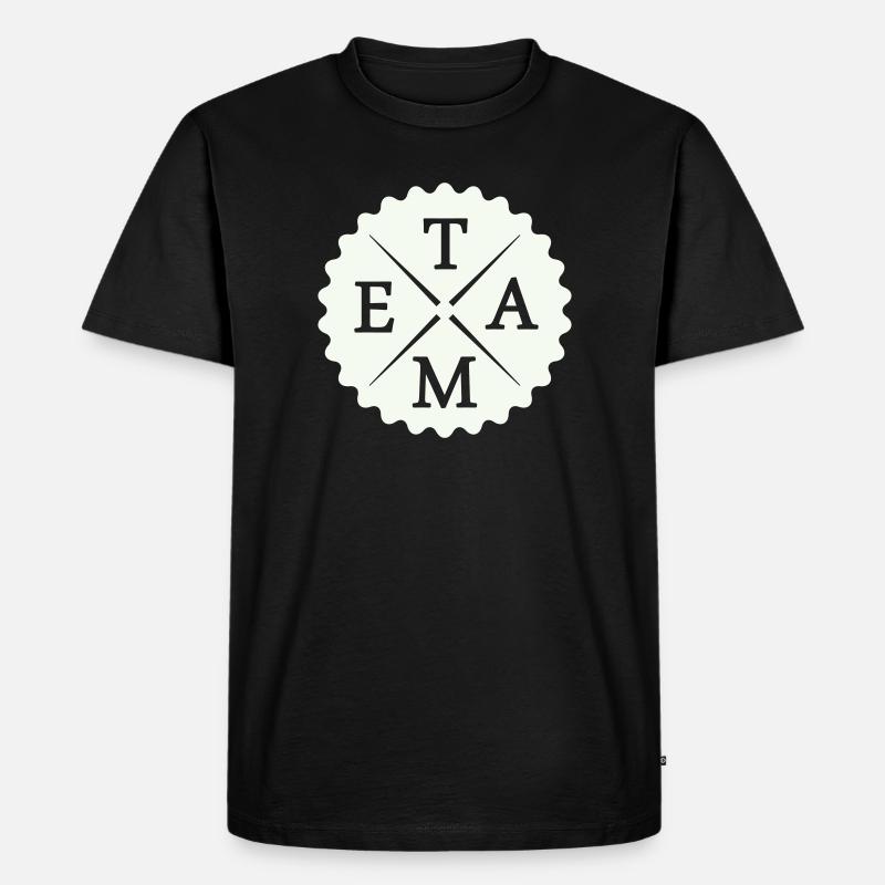 Team - Männer Premium Bio T-Shirt - Schwarz
