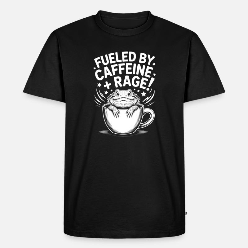 Kaffee Sprüche Koffein Lustiges Kaffee Geschenk - Männer Premium Bio T-Shirt - Schwarz