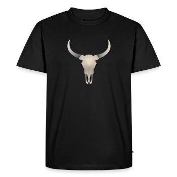 Crâne de buffle - T-shirt Premium bio Homme - noir - Devant - Nico (187cm)
