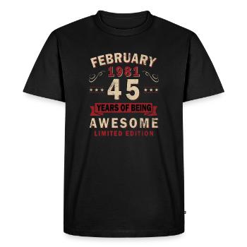 Février 1981 - Février 1981 Don - T-shirt Premium bio Homme - noir - Devant - Nico (187cm)