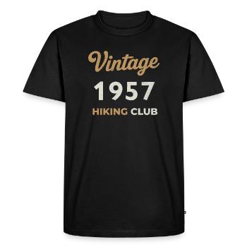 Vintage 1957 – Club de voile rétro Année de naissance - T-shirt Premium bio Homme - noir - Devant - Nico (187cm)