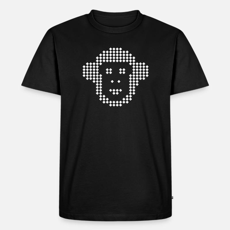 Pixel Monkey Diamond Emblem - Men's Premium Organic T-Shirt - black