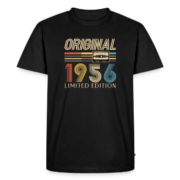 70e anniversaire 70e anniversaire Original 1956 - T-shirt Premium bio Homme - noir - Devant - Nico (187cm)