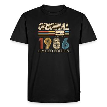 40e anniversaire 40e anniversaire Original 1986 - T-shirt Premium bio Homme - noir - Devant - Nico (187cm)