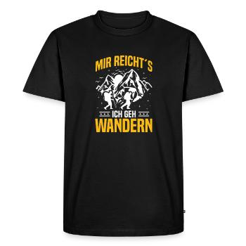 J’en ai assez – je vais faire de la randonnée - T-shirt Premium bio Homme - noir - Devant - Nico (187cm)