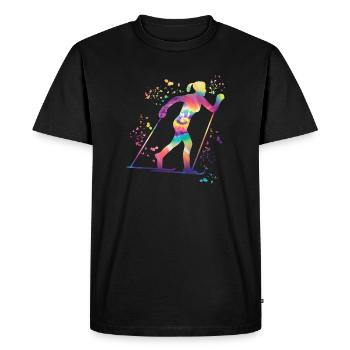 Ski de fond Ski de fond - T-shirt Premium bio Homme - noir - Devant - Nico (187cm)