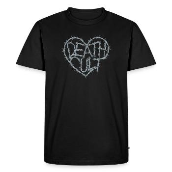 Death Cut Heart of Barbed Wire Dark Gothic Love - Men's Premium Organic T-Shirt - black - Front - Nico (187cm)