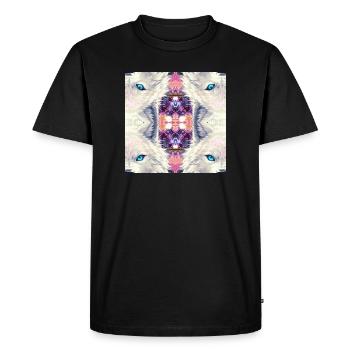 Kaléidoscope des loups arctiques - T-shirt Premium bio Homme - noir - Devant - Nico (187cm)