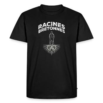 Brittany Breton Roots Triskell Identity - Men's Premium Organic T-Shirt - black - Front - Nico (187cm)