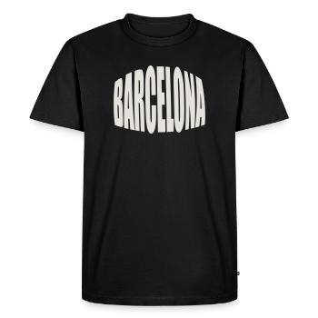 Logo Grand du Barcelone - T-shirt Premium bio Homme - noir - Devant - Nico (187cm)