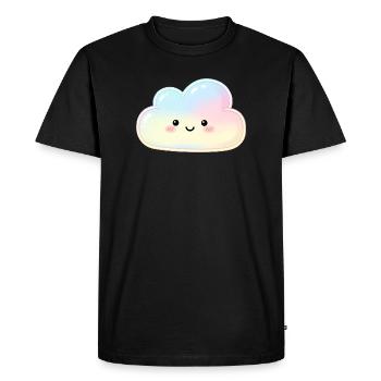 Nuage Pastel avec Nuage de sommeil au visage mignon - T-shirt Premium bio Homme - noir - Devant - Nico (187cm)