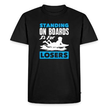 Surfing Surfboarder Bodyboarder - Men's Premium Organic T-Shirt - black - Front - Nico (187cm)