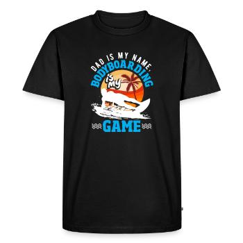 Surfing Surfboarder Bodyboarder - Men's Premium Organic T-Shirt - black - Front - Nico (187cm)