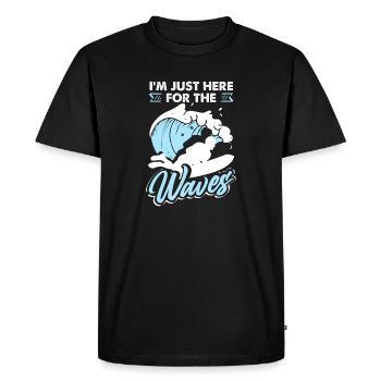 Surfing Surfboarder Bodyboarder - Men's Premium Organic T-Shirt - black - Front - Nico (187cm)