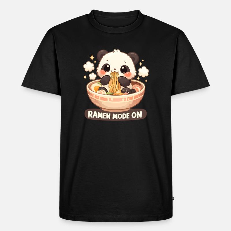 Ramen Panda Mode Activé - T-shirt Premium bio Homme - noir