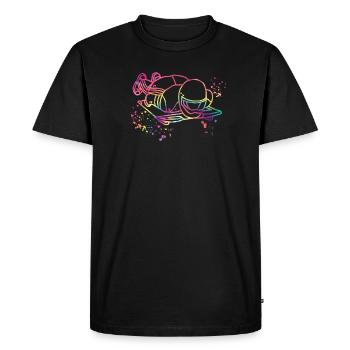 Skeleton Bobsleigh Winter Sports Sled - Men's Premium Organic T-Shirt - black - Front - Nico (187cm)