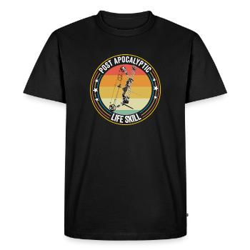 Tir à l’arc : Compétence de vie post-apocalyptique - T-shirt Premium bio Homme - noir - Devant - Nico (187cm)