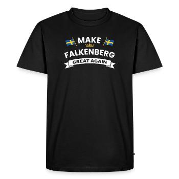 Couronne du drapeau de Falkenberg - T-shirt Premium bio Homme - noir - Devant - Nico (187cm)