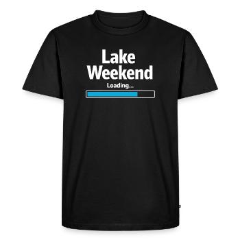 Compte à rebours du week-end du lac vers les journées en mer - T-shirt Premium bio Homme - noir - Devant - Nico (187cm)