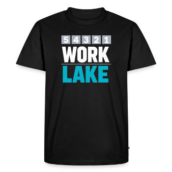 Compte à rebours du week-end du lac vers les journées en mer - T-shirt Premium bio Homme - noir - Devant - Nico (187cm)