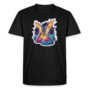 Laboratoire Geek Éducatif Expérience de la pluie de météores Quadrantide - T-shirt Premium bio Homme - noir - Devant - Nico (187cm)