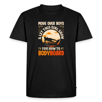 Surfing Surfboarder Bodyboarder - Men's Premium Organic T-Shirt - black - Front - Nico (187cm)