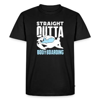 Surfing Surfboarder Bodyboarder - Men's Premium Organic T-Shirt - black - Front - Nico (187cm)
