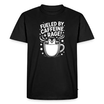Coffee Sayings Caffeine Funny Coffee Gift - Men's Premium Organic T-Shirt - black - Front - Nico (187cm)
