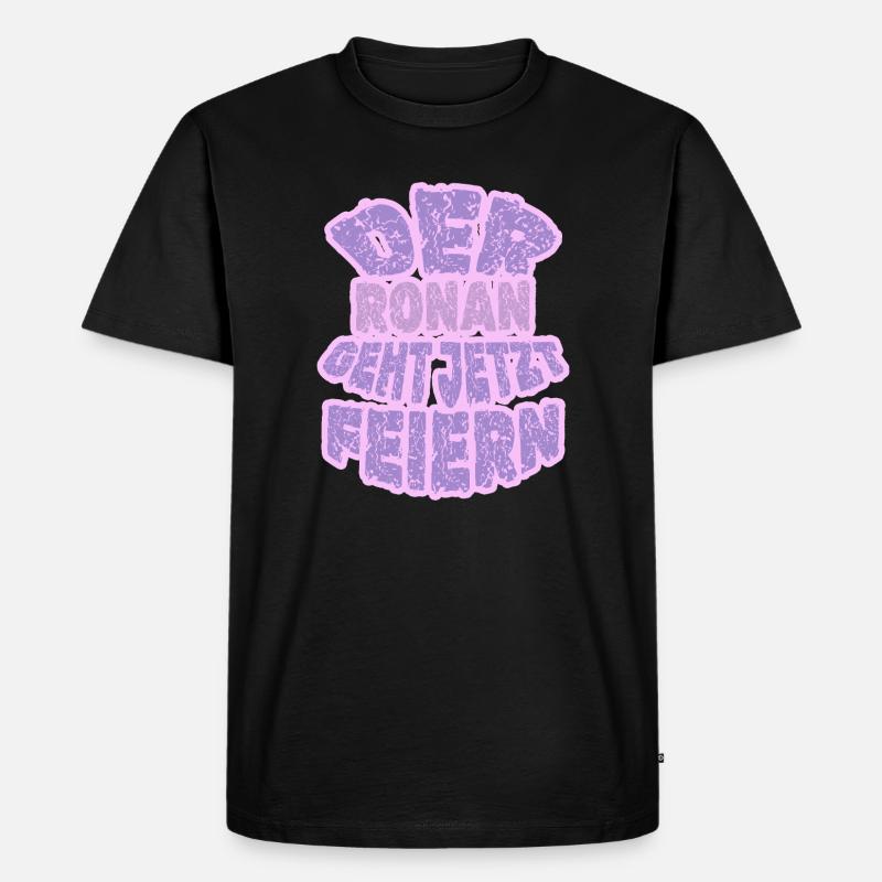 Ronan Ronan - Männer Premium Bio T-Shirt - Schwarz