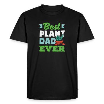 Best Plant Hobby Dad Ever Funny Gardener - Men's Premium Organic T-Shirt - black - Front - Nico (187cm)