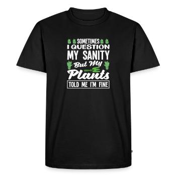 Ask My Reason Plant Lover - Men's Premium Organic T-Shirt - black - Front - Nico (187cm)