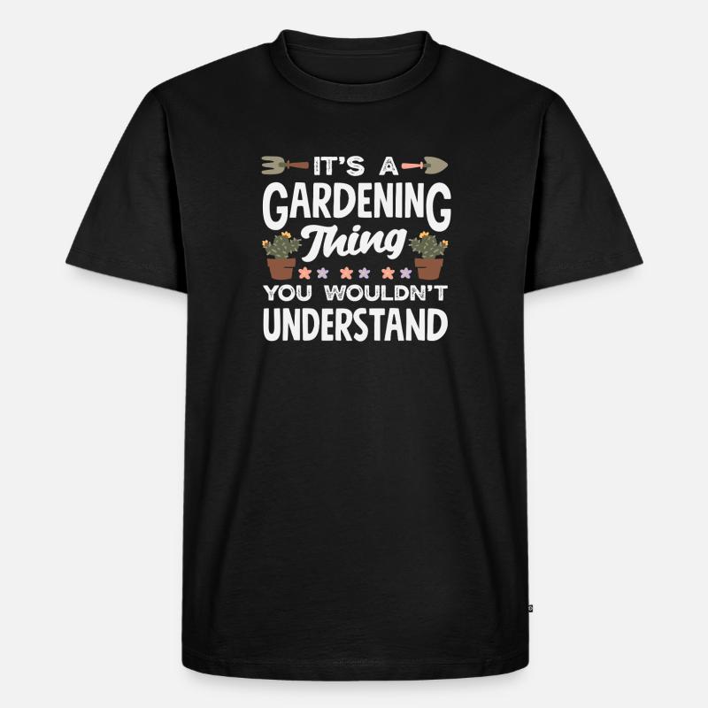 C’est une question de jardinage - T-shirt Premium bio Homme - noir