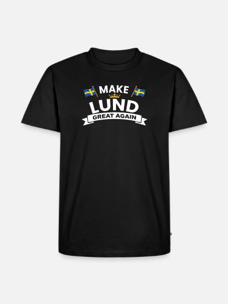 Lund City Pride Crest - Men's Premium Organic T-Shirt - black