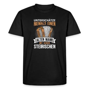 Styrian accordion Quetschn - Men's Premium Organic T-Shirt - black - Front - Nico (187cm)