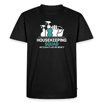 Conception de nettoyage amusante - T-shirt Premium bio Homme - noir - Devant - Nico (187cm)
