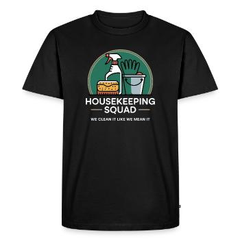Conception de nettoyage amusante - T-shirt Premium bio Homme - noir - Devant - Nico (187cm)