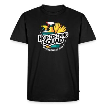 Funny Cleaning Design - Men's Premium Organic T-Shirt - black - Front - Nico (187cm)