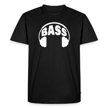 Basse - T-shirt Premium bio Homme - noir - Devant - Nico (187cm)
