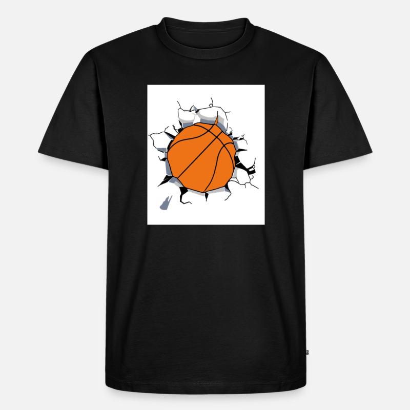 Basketball - Männer Premium Bio T-Shirt - Schwarz