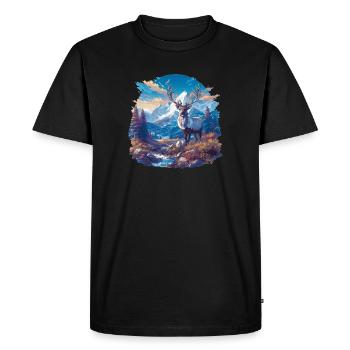 Renne Renne - T-shirt Premium bio Homme - noir - Devant - Nico (187cm)