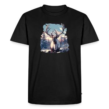 Renne Renne - T-shirt Premium bio Homme - noir - Devant - Nico (187cm)
