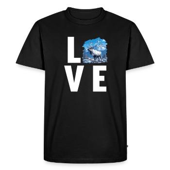 Renne Renne - T-shirt Premium bio Homme - noir - Devant - Nico (187cm)