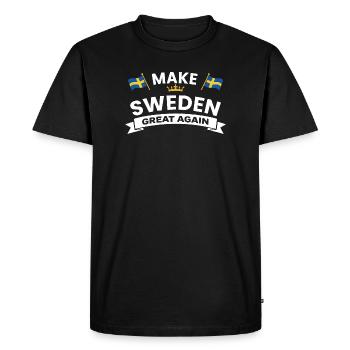 Rendre la Suède Grande à Nouveau - T-shirt Premium bio Homme - noir - Devant - Nico (187cm)
