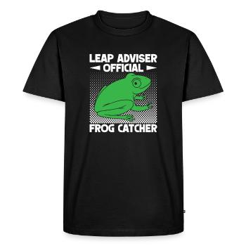 Frog Catcher Leap Adviser Official Frog - Men's Premium Organic T-Shirt - black - Front - Nico (187cm)