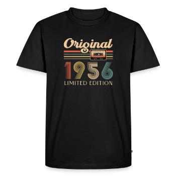 70e anniversaire 70e anniversaire Original 1956 - T-shirt Premium bio Homme - noir - Devant - Nico (187cm)