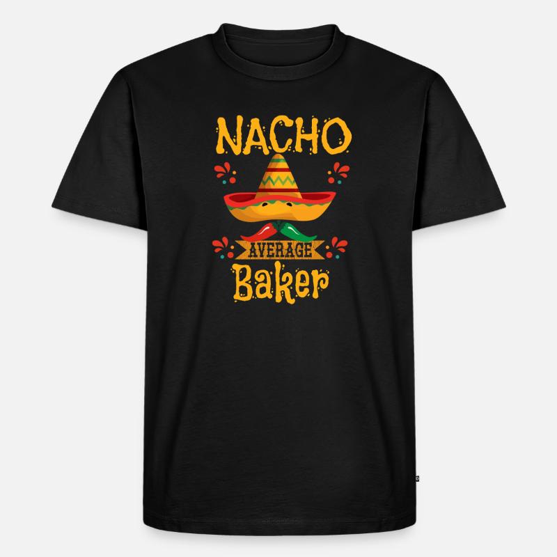 Nacho Durchschnittlicher Bäcker - Männer Premium Bio T-Shirt - Schwarz
