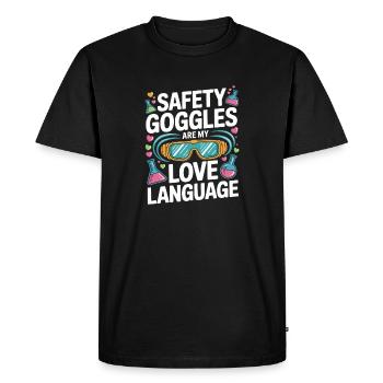 Lunettes de sécurité Love Language - T-shirt Premium bio Homme - noir - Devant - Nico (187cm)