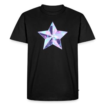 Skyline néon Pastel Star - T-shirt Premium bio Homme - noir - Devant - Nico (187cm)