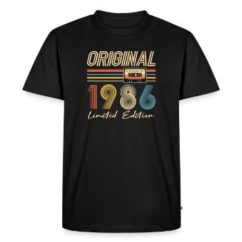 40e anniversaire 40e anniversaire Original 1986 - T-shirt Premium bio Homme - noir - Devant - Nico (187cm)